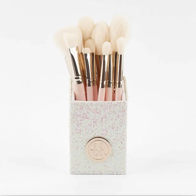 12pcs Bucket Makeup Brushes Super Soft Eyeshadow Foundation Face Powder Blush Brushes Set