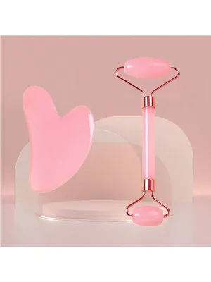 1/2PcsFacial Massage Tool Pink Massage Tool Suitable For Facial Massage Women Facial Massage Tool Portable And Compact Massage Tool Women Beauty Roller