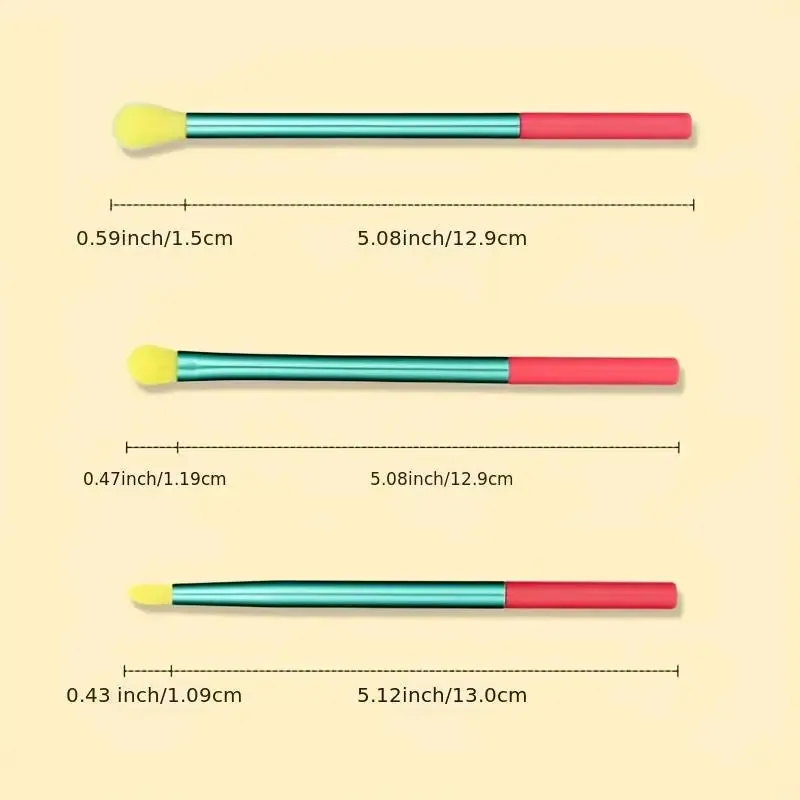 15-Pieces: Rainbow Color High Quality Makeup Brush Set