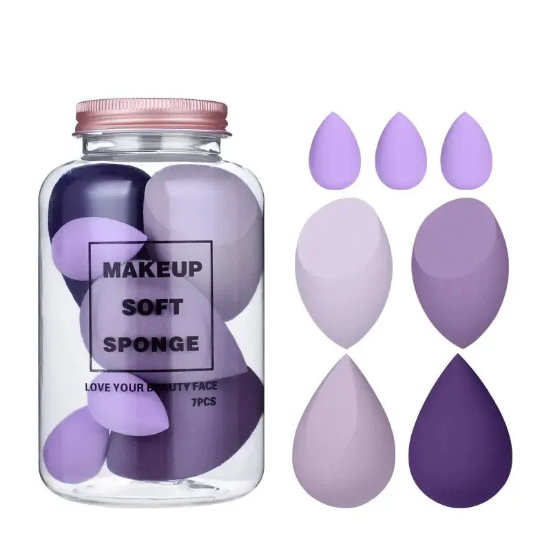 7-Pieces Set: Puff Teardrop Blender Foundation Sponge Set