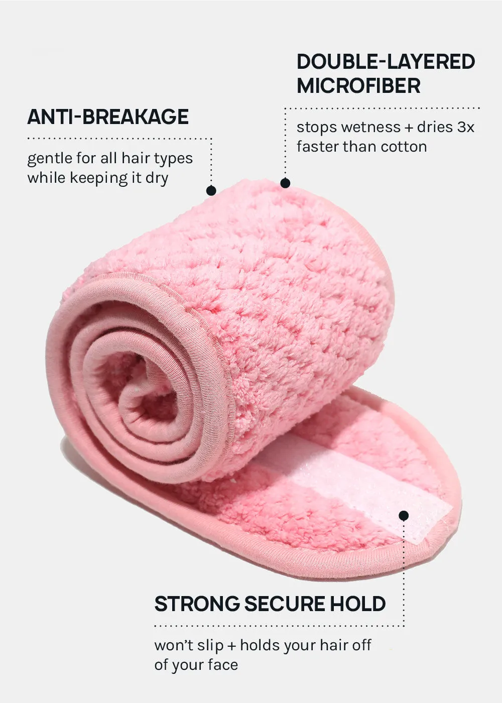 A  Microfiber Plush Spa Headband