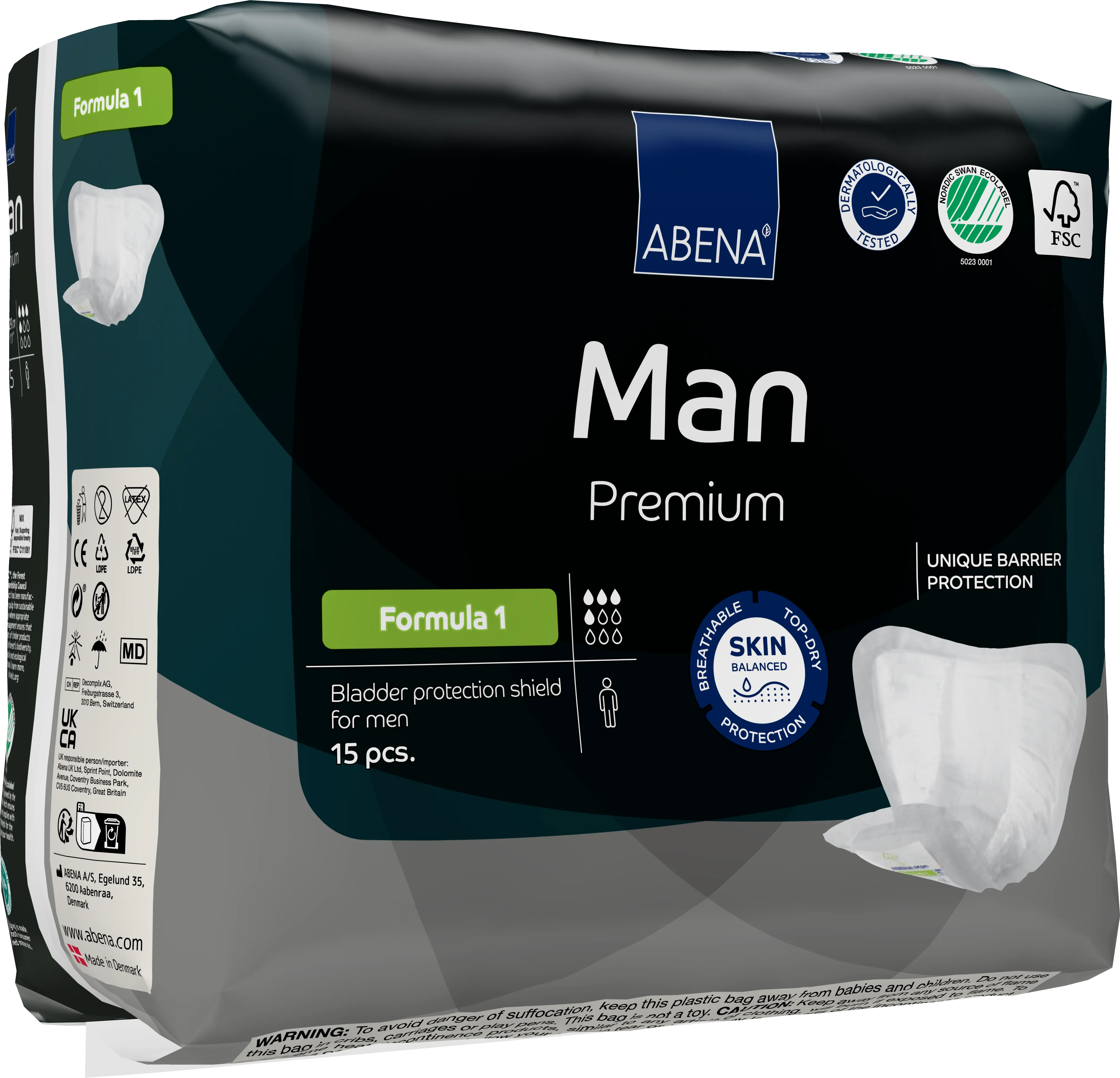 Abena Man Premium Bladder Protection Shield, Formula 1