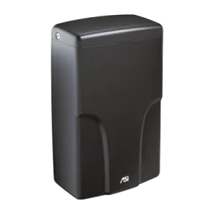 ASI® 0196-1-41 TURBO-Pro™ Hand Dryer - Black Steel Cover High-Speed Automatic HEPA Surface-Mounted ADA Compliant 120V