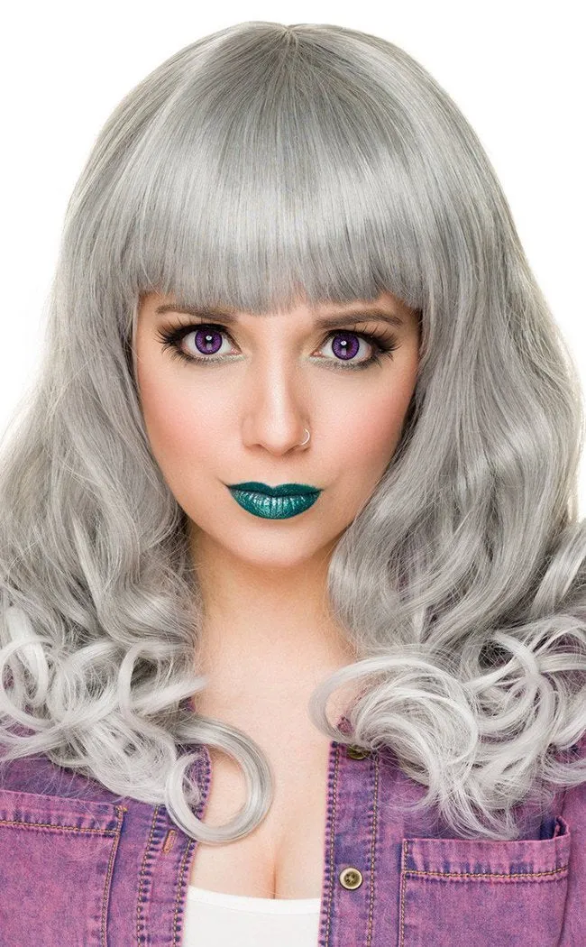 Bang Bang Grey Silver Fade Wig