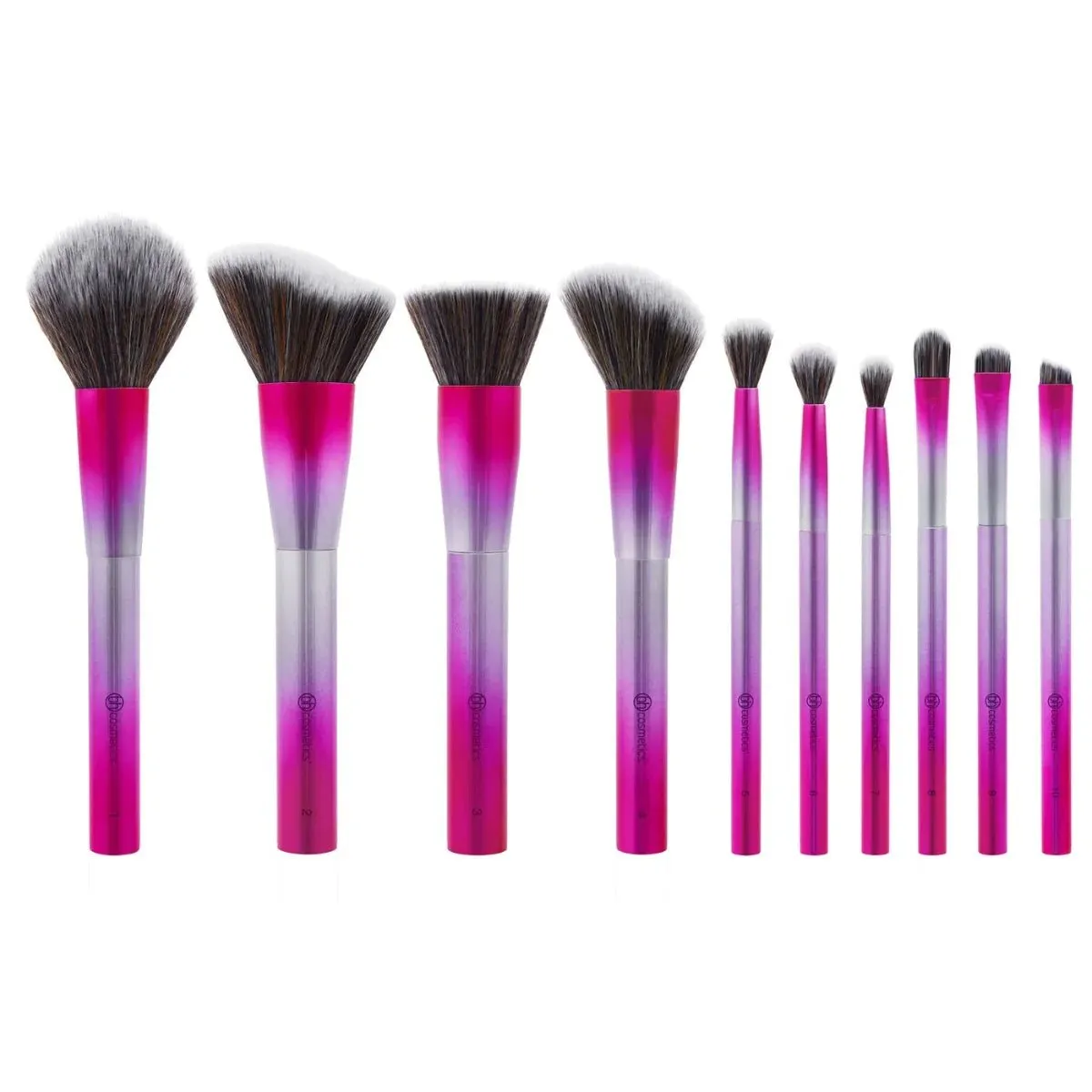 Bh Cosmetics Royal Affair 10 Piece Metalized Brush Set.