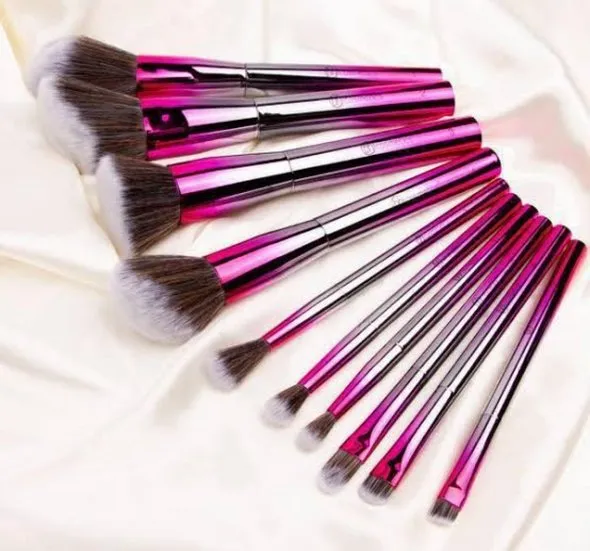 Bh Cosmetics Royal Affair 10 Piece Metalized Brush Set.