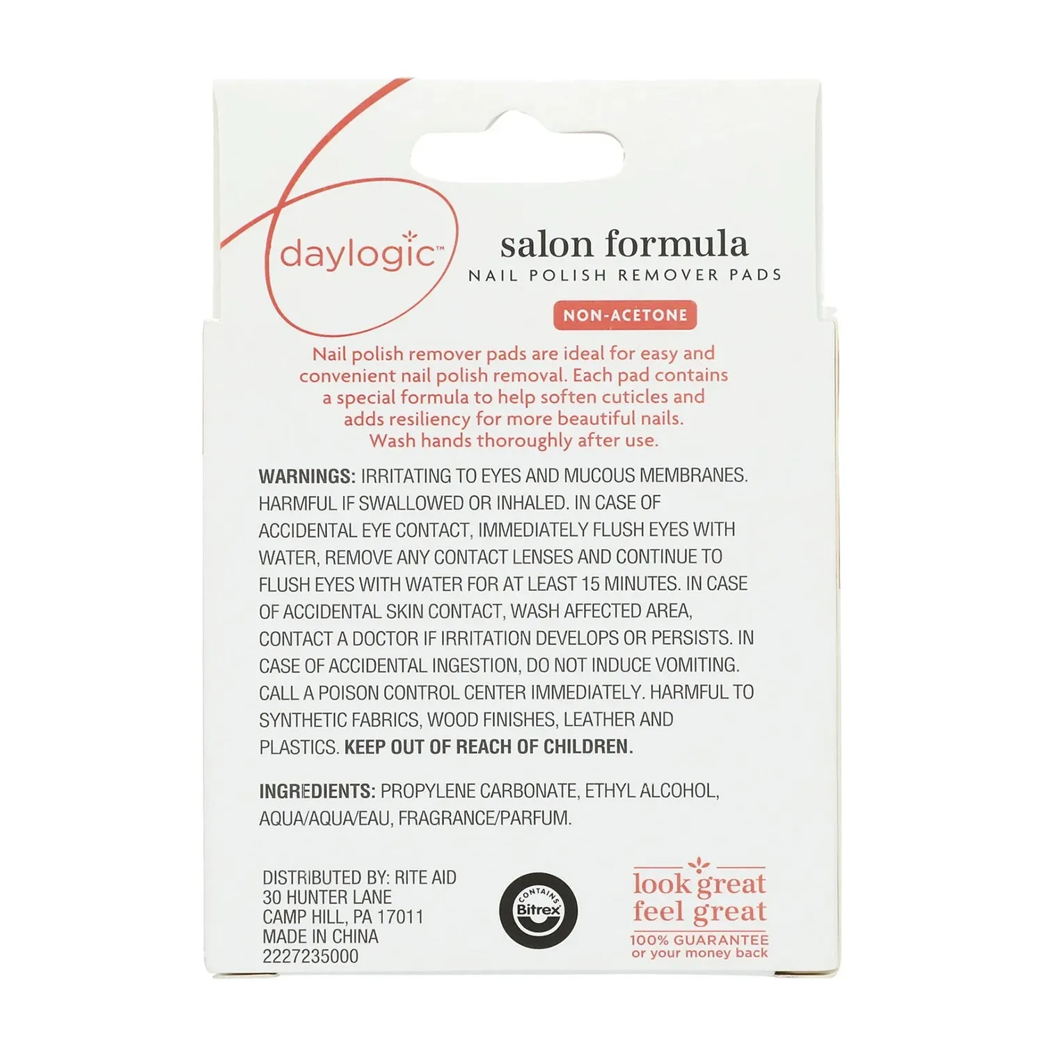 Daylogic Salon Formula Nail Polish Remover Pads