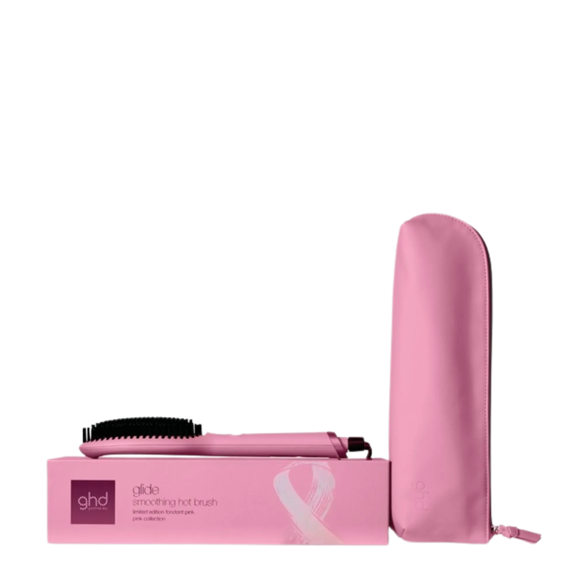 ghd Glide Hair Straightening Brush in Fondant Pink - Limited Edition