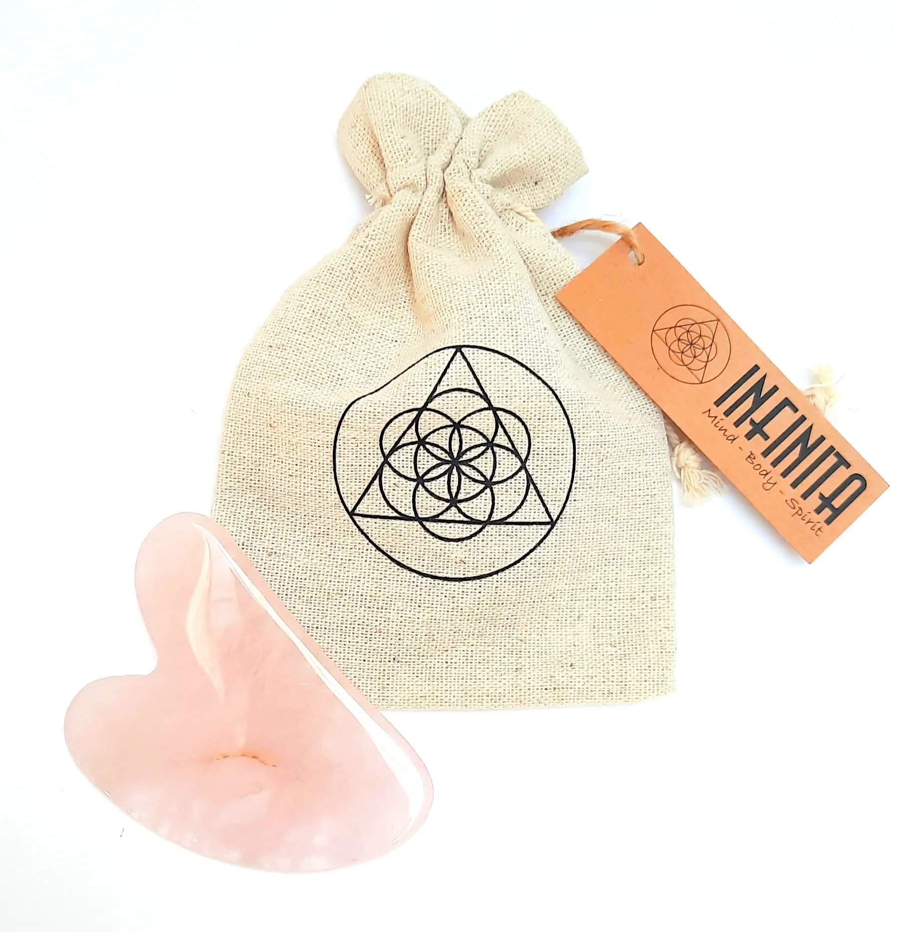 Guasha Massage Stone, Rose Quartz (Guasha)