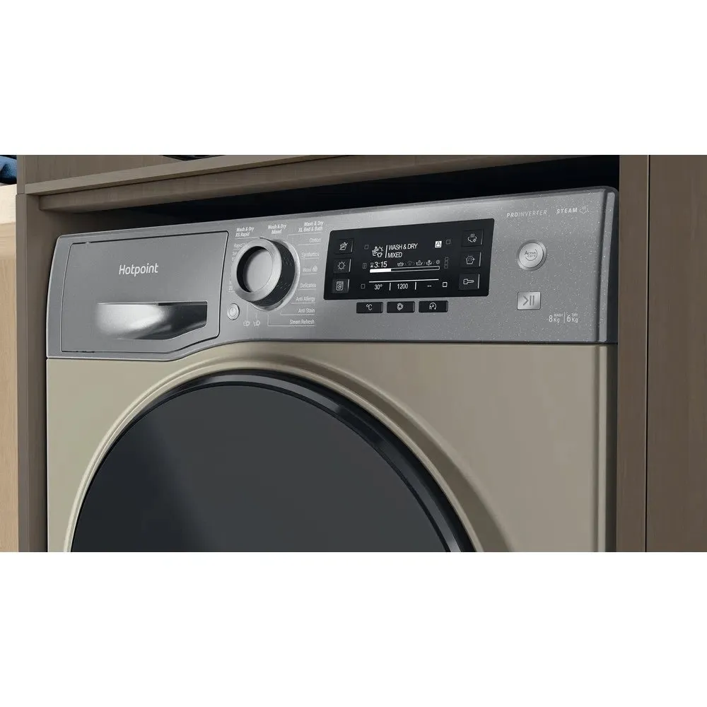 Hotpoint NDD8636GDAUK 8 6Kg Washer Dryer with 1400 rpm, ActiveCare, 59.5cm Wide - Graphite