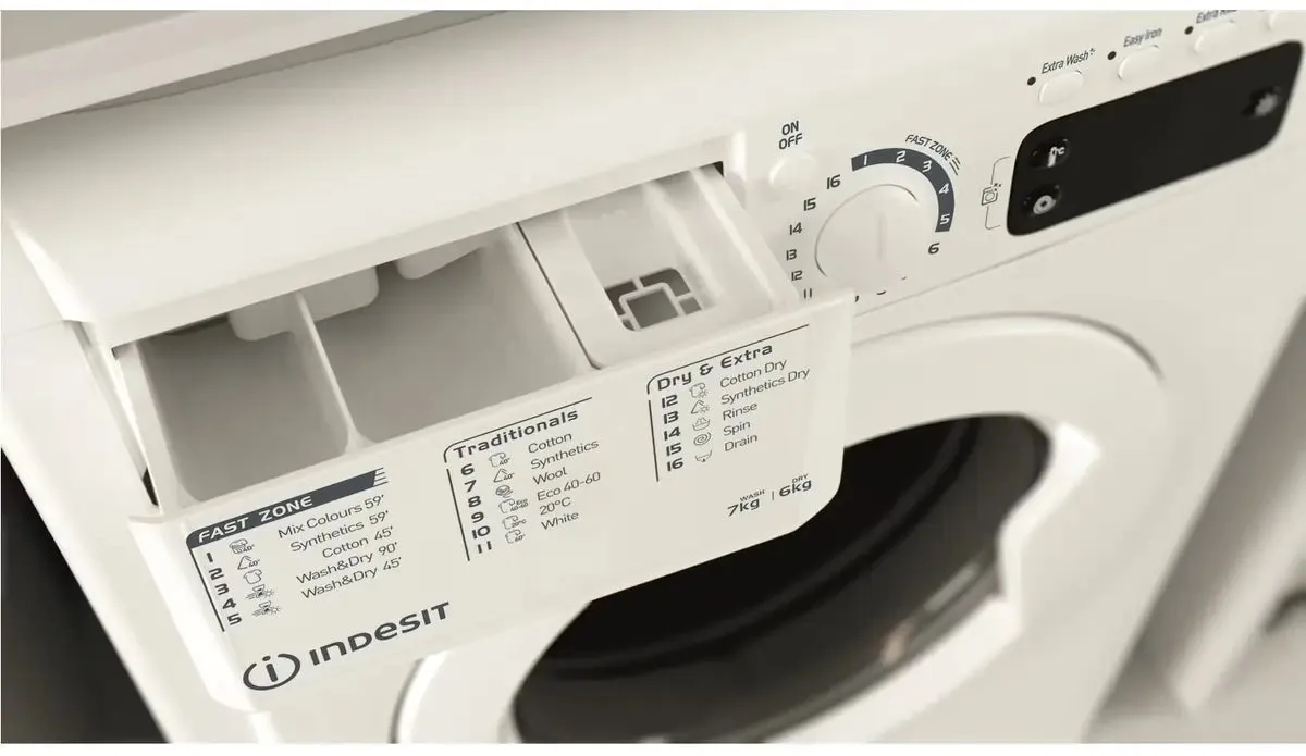 Indesit EWDE761483WUK 7kg Wash 6kg Dry 1400rpm Washer Dryer - White