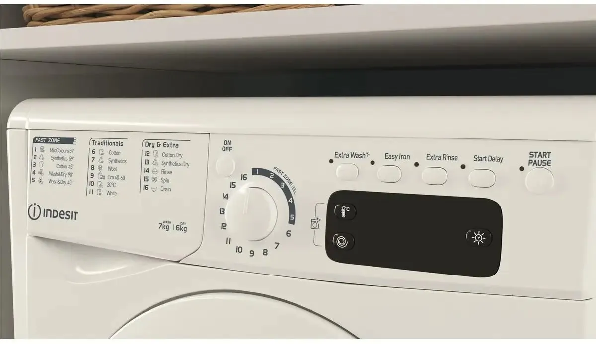 Indesit EWDE761483WUK 7kg Wash 6kg Dry 1400rpm Washer Dryer - White