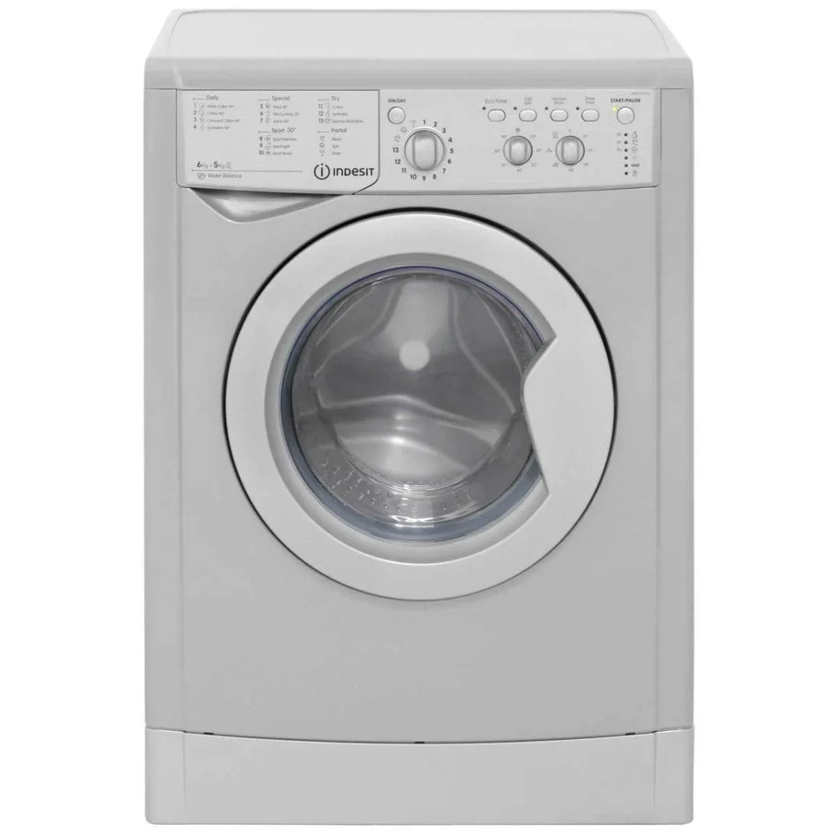 Indesit IWDC65125SUKN 6Kg / 5Kg Washer Dryer with 1200 rpm - Silver