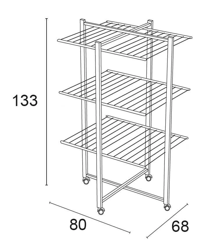 Karisma 3 Tier Tower Clothes Airer Cherry Wood