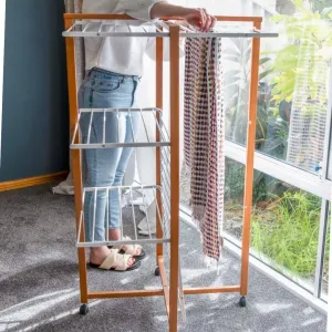 Karisma 3 Tier Tower Clothes Airer Cherry Wood