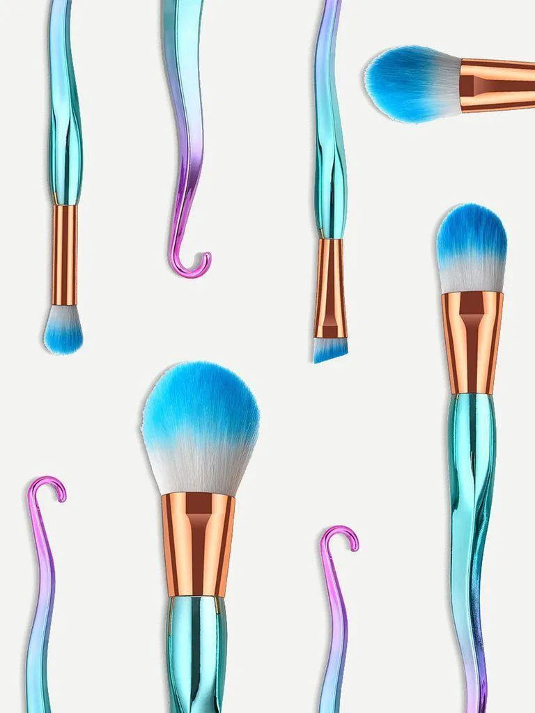 Ombre Hook Handle Makeup Brush 7pcs