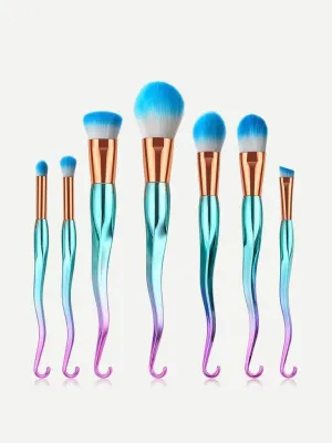 Ombre Hook Handle Makeup Brush 7pcs