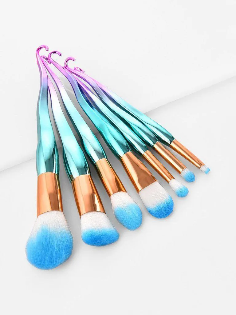 Ombre Hook Handle Makeup Brush 7pcs