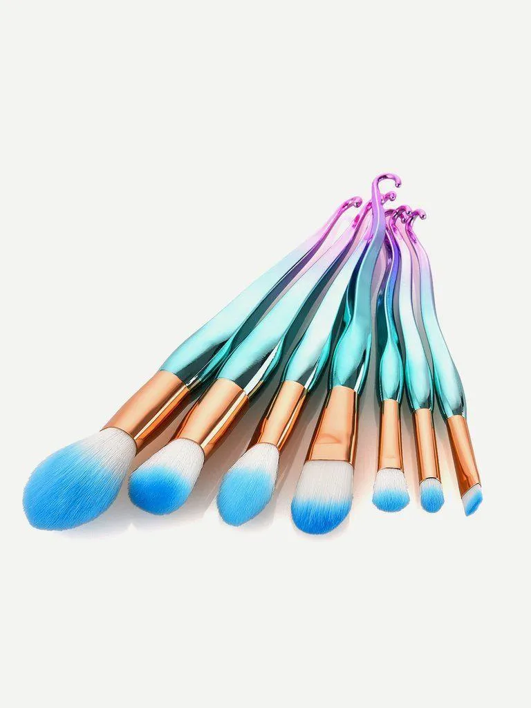 Ombre Hook Handle Makeup Brush 7pcs