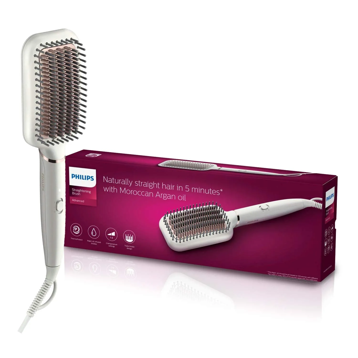 Philips Advanced Heated Straightening Brush BHH880/50