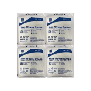 Premier Sterile Non Woven Swabs Absorbant 4Ply 1870A 10cm x 10cm Pack of 40 (5 Swabs/Pack)