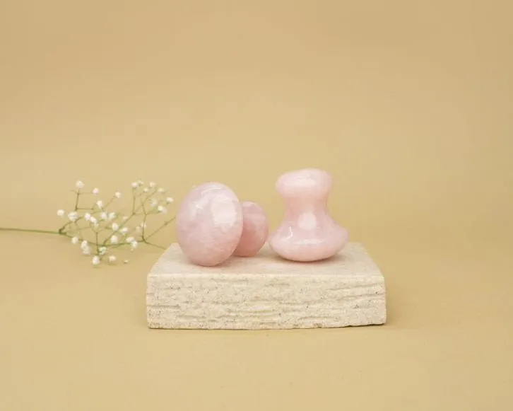 Rose Quartz Mushroom Gua Sha