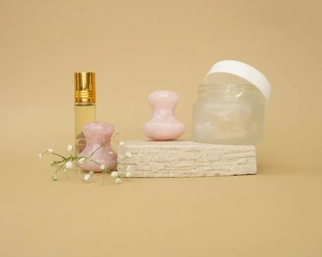 Rose Quartz Mushroom Gua Sha