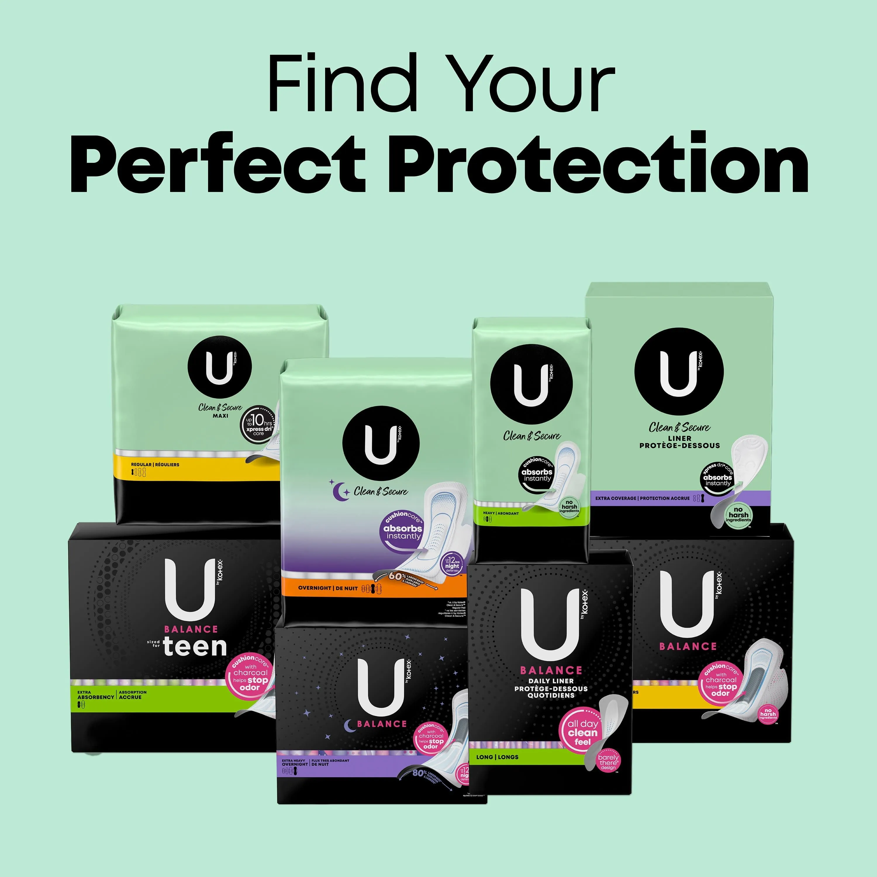 U by Kotex Clean & Secure Ultra Thin Pads, Heavy Absorbency, 80 Count