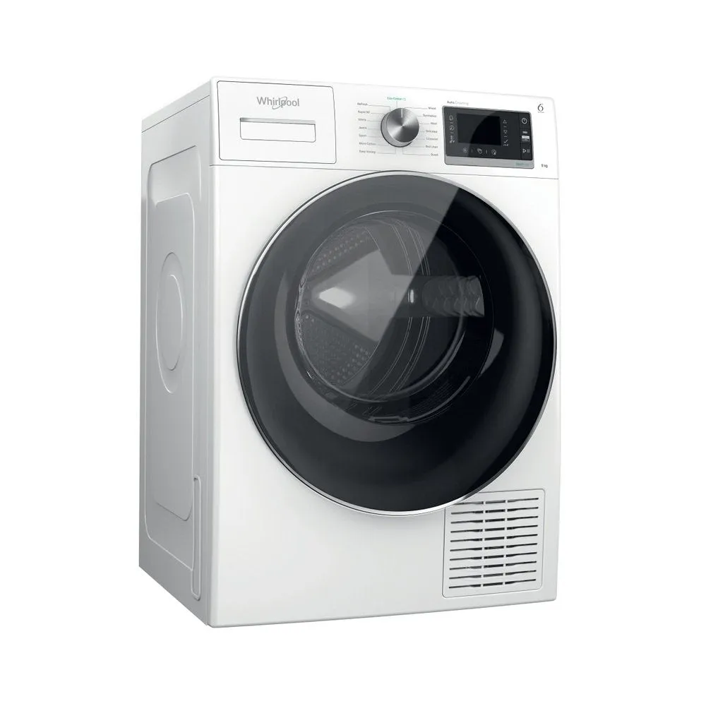 Whirlpool W6D94WRUK 9Kg Freestanding Heat Pump Tumble Dryer, 59.7cm Wide - White